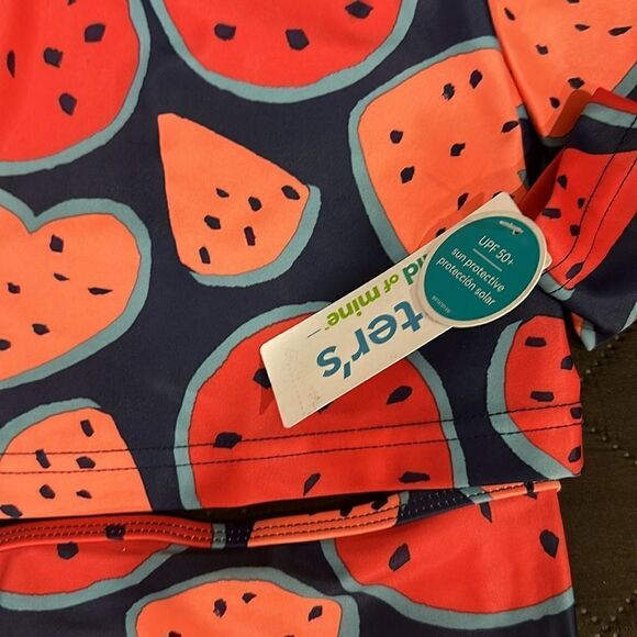 12 month Swimsuit Lot Baby Shark Disney Princess Carters Watermelon Girls NWT - Picture 6 of 9